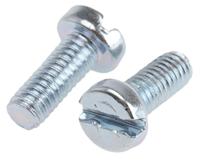 546-6225 RS PRO Slot M4  Cheese Head Steel Machine Screws DIN 84 x 10.0mm