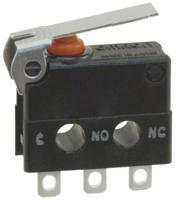 d2jw-01k1a1 Omron Short Lever Micro Switch, Solder Terminal, 100 mA @ 30 V dc, SPDT, IP67