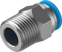 qs-12-12-20 Festo QS Series Straight Threaded Adaptor, R 1/2 Male to For tubing outside diameter 12 mm, Threaded-to-Tube Connection