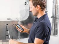 0563-0416 Testo 416 Telescopic Vane Anemometer, 40m/s Max, Measures Volume Air Flow