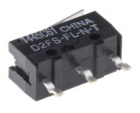 d2fs-fl-n-t Omron Hinge Lever Micro Switch, PCB Self-Clinching Terminal, 100 mA @ 5 V dc, SPST, IP40