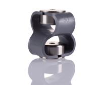 047302222rs Huco Double Loop Elastomer, 6mm Bore, 56mm Length Coupler