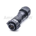 cb-05bfma-ql8mp0 Amphenol Industrial Circular Connector, 5 Contacts, Cable, Standard Connector, Plug, Male, IP68, X-LOK Series