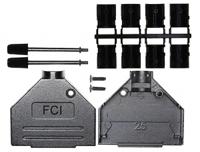8655mh2501blf Amphenol Communications Solutions 8655MH Series Die Cast Zinc D Sub Backshell, 25 Way, Strain Relief