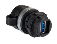 lpcd01 Lovato Straight, Socket- Single Port Type A to A 3.0 IP20, IP65 USB Connector