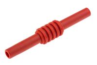 669123-22 Staubli Red, Female Banana Coupler With Brass contacts and Nickel Plated