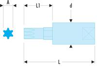 rx40 Facom 1/4 in Drive Bit Socket, Torx Bit, T40, 37 mm Overall Length