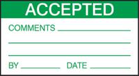 445-3997 RS PRO Adhesive Pre-Printed Adhesive Label-Accepted-. Quantity: 30