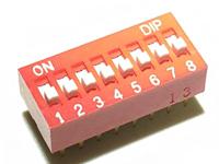 241-263 RS PRO 8 Way Through Hole DIP & SIP Switch SPST