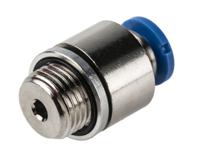 qs-g18-4-i Festo QS Series Straight Threaded Adaptor, G 1/8 Male to Push In 4 mm, Threaded-to-Tube Connection Style, 186106