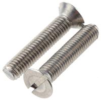527-303 RS PRO Slot M5 Countersunk A2 304 Stainless Steel Machine Screws DIN 963 x 25.0mm