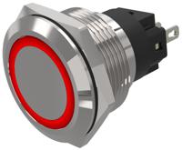 82-65510114 EAO 82 Series Red Indicator, 24V ac/dc, 22mm Mounting Hole Size, Solder Tab Termination, IP65, IP67