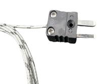 e25063type-j-welded-tipglassfiber2mcmpji CorregeE250 Type J Thermocouple 2m Length, 0.3mm Diameter, -40°C → +600°C