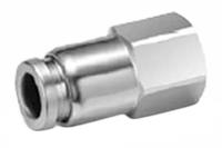kqg2f04-01 SMC KQG2 Series Straight Threaded Adaptor, R 1/8 Female to Push In 4 mm, Threaded-to-Tube Connection Style
