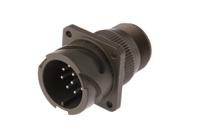 97b-3100a-18-1p Amphenol Limited, 97B, Brass 10 Way Wall Mount MIL Spec Circular Connector Receptacle, Pin Contacts,Shell Size 18,