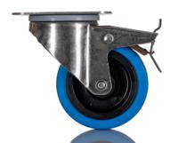 8477ufd100p62 Tente Braked Swivel Castor Wheel, 160kg Capacity, 100mm Wheel