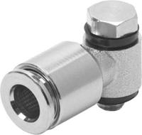npqm-lh-g18-q6-p10 Festo Elbow Threaded Adaptor, G 1/8 Male to Push In 6 mm, Threaded-to-Tube Connection Style, 558830