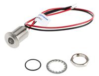 139-3372 RS PRO Yellow Panel Mount Indicator, 10.8 → 13.2V dc, 10mm Mounting Hole Size, Lead Wires Termination, IP67