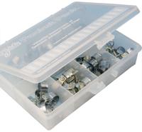 ppjjms Jubilee 54 Piece Zinc-Plated Mild Steel Mini Fuel Clip, Nut and Bolt Clip Hose Clip Kit, 7 → 9mm and 14 →