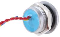 pbaryaf0000c0b APEM Illuminated Piezo Switch, Momentary, Pulse, SPST, IP68, Wire Lead, 200 mA @ 24 V dc, -40 → +75°C