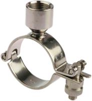 265-5286 RS PRO Stainless Steel Silver Hinged Pipe Clamp, 1/2 BSP