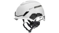 10194783 MSA Safety White Safety Helmet with Chin Strap, Ventilated