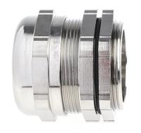 835-4128 RS PRO Metallic Nickel Plated Brass Cable Gland, M40 Thread, 21mm min., 30mm max., IP68