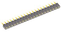 slw-120-01-g-s Samtec SLW Series Straight Through Hole Mount PCB Socket, 20-Contact, 1-Row, 2.54mm Pitch, Solder Termination