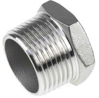 499-3489 RS PRO Stainless Steel Pipe Fitting Hexagon Plug, Male R 1in