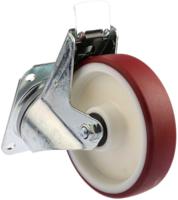 3477uar160p63-red Tente Braked Swivel Castor Wheel, 350kg Capacity, 160mm Wheel