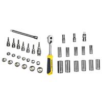 stmt1-74174 Stanley 36-Piece Metric 3/8 Standard Socket Set with Ratchet