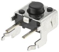 b3f-3120 Omron Black Plunger Tactile Switch, SPST 50 mA @ 24 V dc 1.6mm Through Hole
