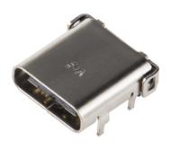 895-0556 RS PRO Right Angle, PCB Mount, Socket- Single Port Type C USB Connector