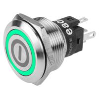 82-61511133b001 EAO 82 Series Illuminated Push Button Switch, Momentary, Panel Mount, 22.3mm Cutout, SPDT, Green LED, 240V, IP65, IP67