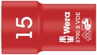 05004959001 Wera 3/8 in Drive 15mm Insulated Standard Socket, 6 point, VDE/1000V, 46 mm Overall Length