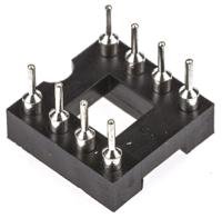 ar-08-hzl-tt ASSMANN WSW 2.54mm Pitch Vertical 8 Way, Through Hole Turned Pin Open Frame IC Dip Socket, 3A