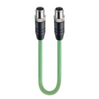 66462 Lumberg Automation0985 342, 5m Cat5e, Green M12 to Male M12 Male, Shielded, Terminated Polyurethane Sheath