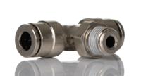 101670618 Norgren PNEUFIT 10 Series Straight Threaded Adaptor, R 1/8 Male to Push In 6 mm, Threaded-to-Tube Connection Style,