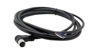 rnd-205-01159 RND Female 4 way Angled Socket M8 to Free End Cable Connector Cable, 2 m