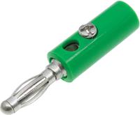 208-0273 RS PRO Green Male Banana Plug, 4 mm Connector, 32A, 30V, Nickel Plating