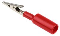 bu-p2240-2 Mueller Electric Crocodile Clip 4 mm Connection, Nickel-Plated Steel Contact, 10A, Red
