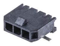 43650-0313 Molex Micro-Fit 3.0 Series Right Angle Surface PCB Header, 3 Contact(s), 3 mm Pitch, 1 Row, Shrouded