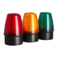 led100-05-04 Moflash LED100 Series Green Flashing Beacon, 40 → 380 V dc, 85 → 285 V ac, Surface Mount, LED Bulb, IP65