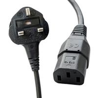 558-926 RS PRO Straight IEC C13 Socket to Straight Type G UK Plug Power Cord, 5m