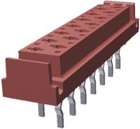 1-338068-4 TE Connectivity Micro-MaTch Series Straight Through Hole Mount PCB Socket, 14-Contact, 2-Row, 2.54mm Pitch, Solder