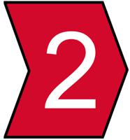 901-10269 HellermannTyton Helagrip Slide On Cable Markers, White on Red, Pre-printed "2", 1 → 3mm Cable,