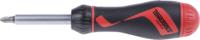 mdr908 Teng Tools 1/4 in Hexagon Phillips, Pozidriv, Slotted Ratchet Screwdriver, 175 mm length