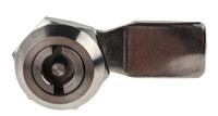 192-9646 RS PRO Silver Stainless Steel Cabinet Lock, 20mm Panel-to-Tongue, Key Unlock