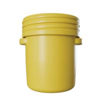 edr16500yl Eagle Lab Packs with Screw-On Lid 5gal Yellow Hinged High Density Polyethylene Waste Bin