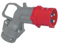 0-529-63 Legrand, HYPRA IP44 Red Cable Mount 3P + E Right Angle Industrial Power Plug, Rated At 32A, 415 V